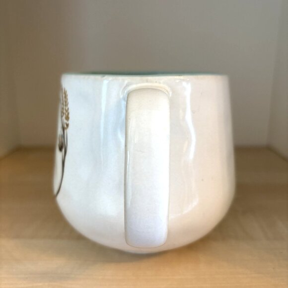 Anthropologie Cat Amos Coffee Tea Mug Aqua Blue Interior Glaze Stoneware - Picture 3 of 10